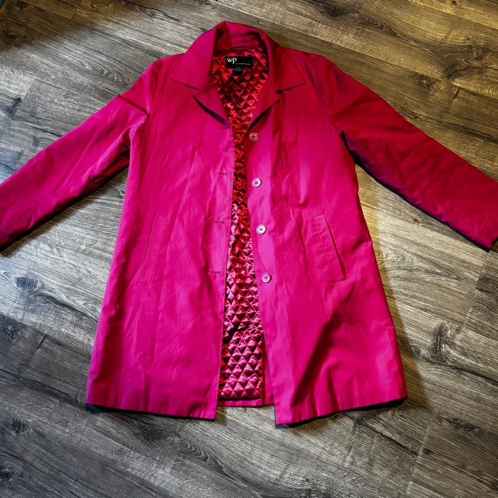 Weatherproof Women's Vibrant Pink/Magenta Trench Coat